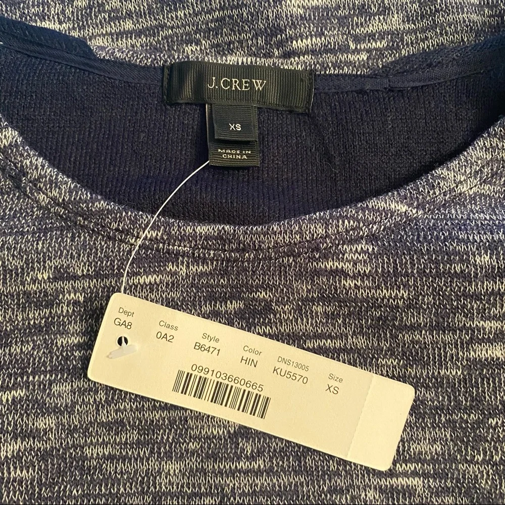 NWT J. Crew Jaspe Colorblock Sweater